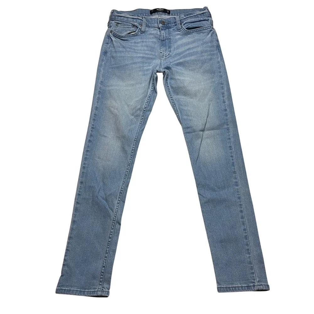 Hollister Jeans Mens 29x32 Light Wash Skinny Epic Flex Denim Pants PF-1282‎ 34